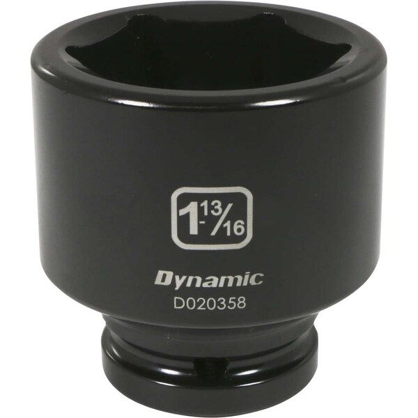 3/4" Drive Standard Socket, Black Phosphate, Tools 3/4" Drive 6 Point SAE, 1-13/16" Standard Length